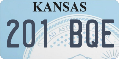 KS license plate 201BQE