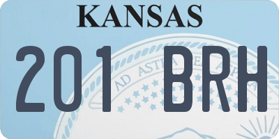 KS license plate 201BRH