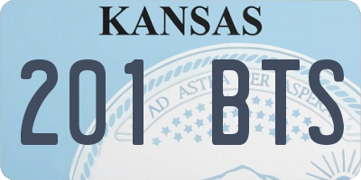 KS license plate 201BTS