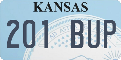 KS license plate 201BUP