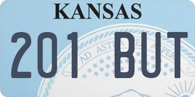 KS license plate 201BUT