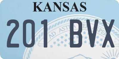 KS license plate 201BVX