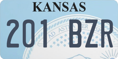KS license plate 201BZR