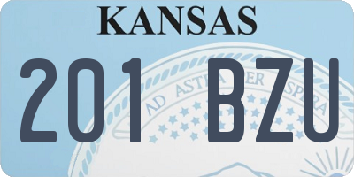 KS license plate 201BZU