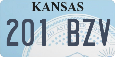 KS license plate 201BZV