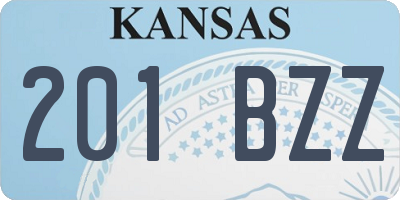 KS license plate 201BZZ