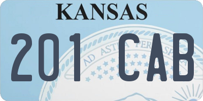 KS license plate 201CAB