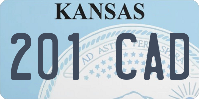 KS license plate 201CAD