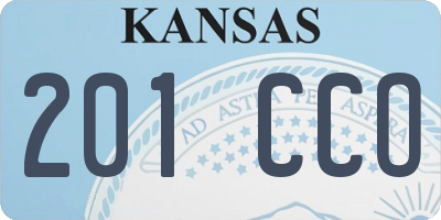 KS license plate 201CCO
