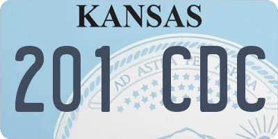 KS license plate 201CDC