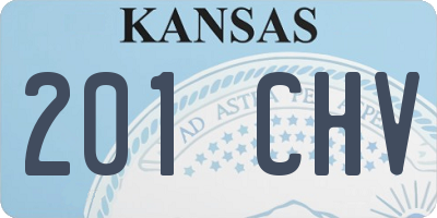 KS license plate 201CHV