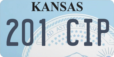 KS license plate 201CIP