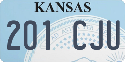 KS license plate 201CJU