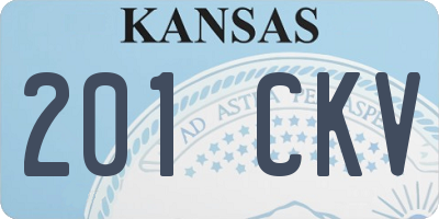 KS license plate 201CKV