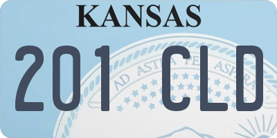 KS license plate 201CLD