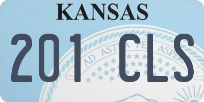 KS license plate 201CLS