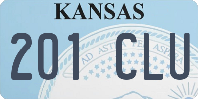 KS license plate 201CLU