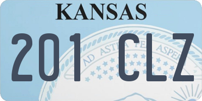 KS license plate 201CLZ