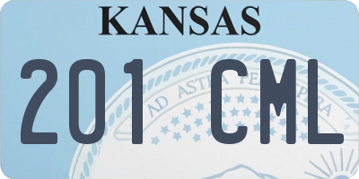 KS license plate 201CML