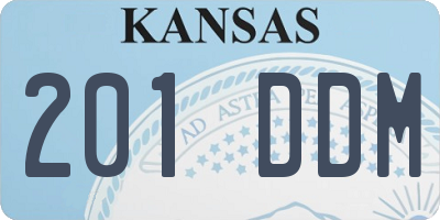 KS license plate 201DDM