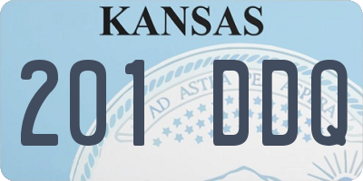 KS license plate 201DDQ