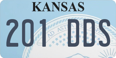 KS license plate 201DDS