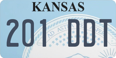 KS license plate 201DDT