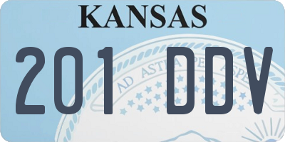 KS license plate 201DDV