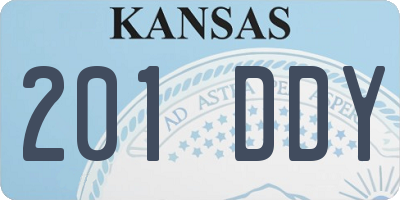KS license plate 201DDY