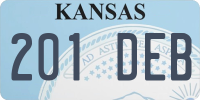 KS license plate 201DEB