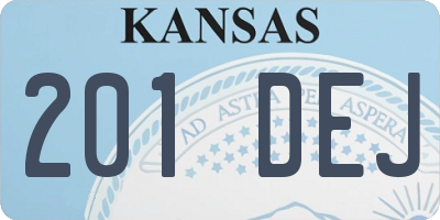 KS license plate 201DEJ