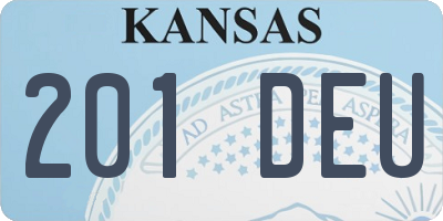 KS license plate 201DEU