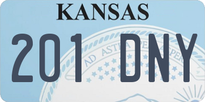 KS license plate 201DNY