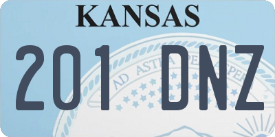 KS license plate 201DNZ