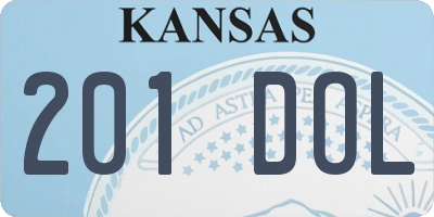 KS license plate 201DOL