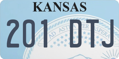 KS license plate 201DTJ