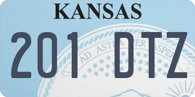 KS license plate 201DTZ