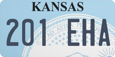 KS license plate 201EHA
