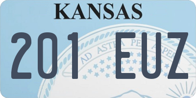 KS license plate 201EUZ