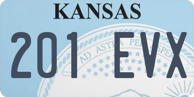 KS license plate 201EVX