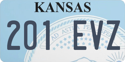 KS license plate 201EVZ