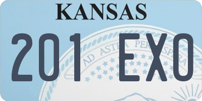 KS license plate 201EXO
