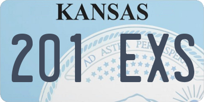 KS license plate 201EXS