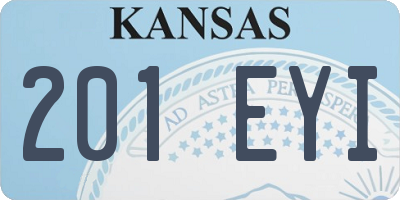 KS license plate 201EYI