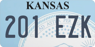 KS license plate 201EZK