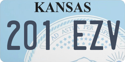 KS license plate 201EZV