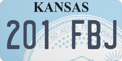 KS license plate 201FBJ