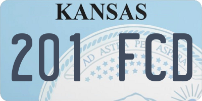 KS license plate 201FCD