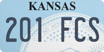 KS license plate 201FCS