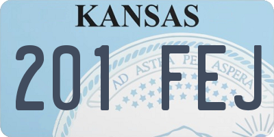 KS license plate 201FEJ